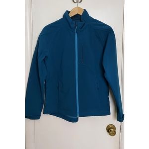 Double Diamond Teal Soft Shell Embossed Jacket